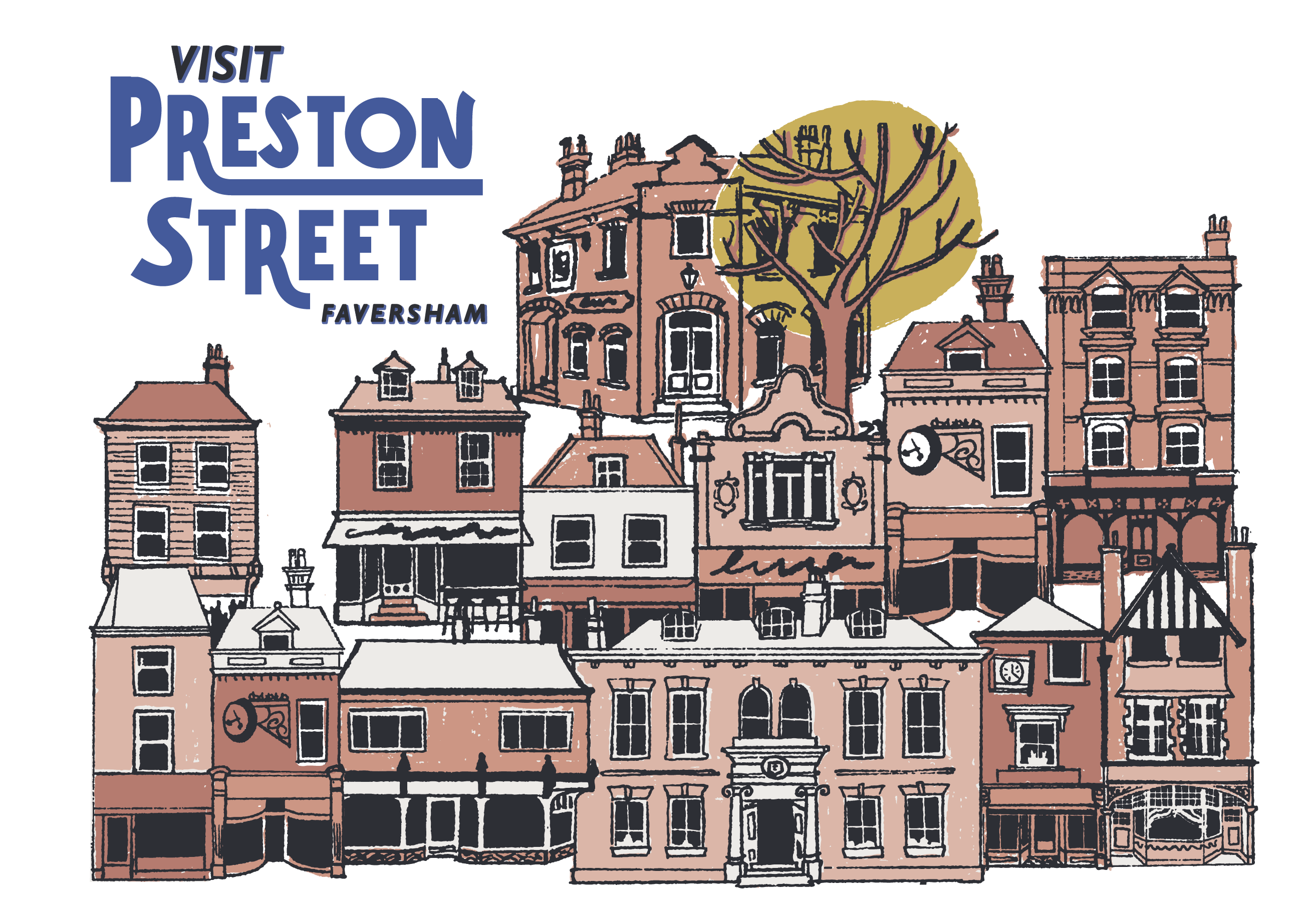 Visit Preston Street Illustration With Logo