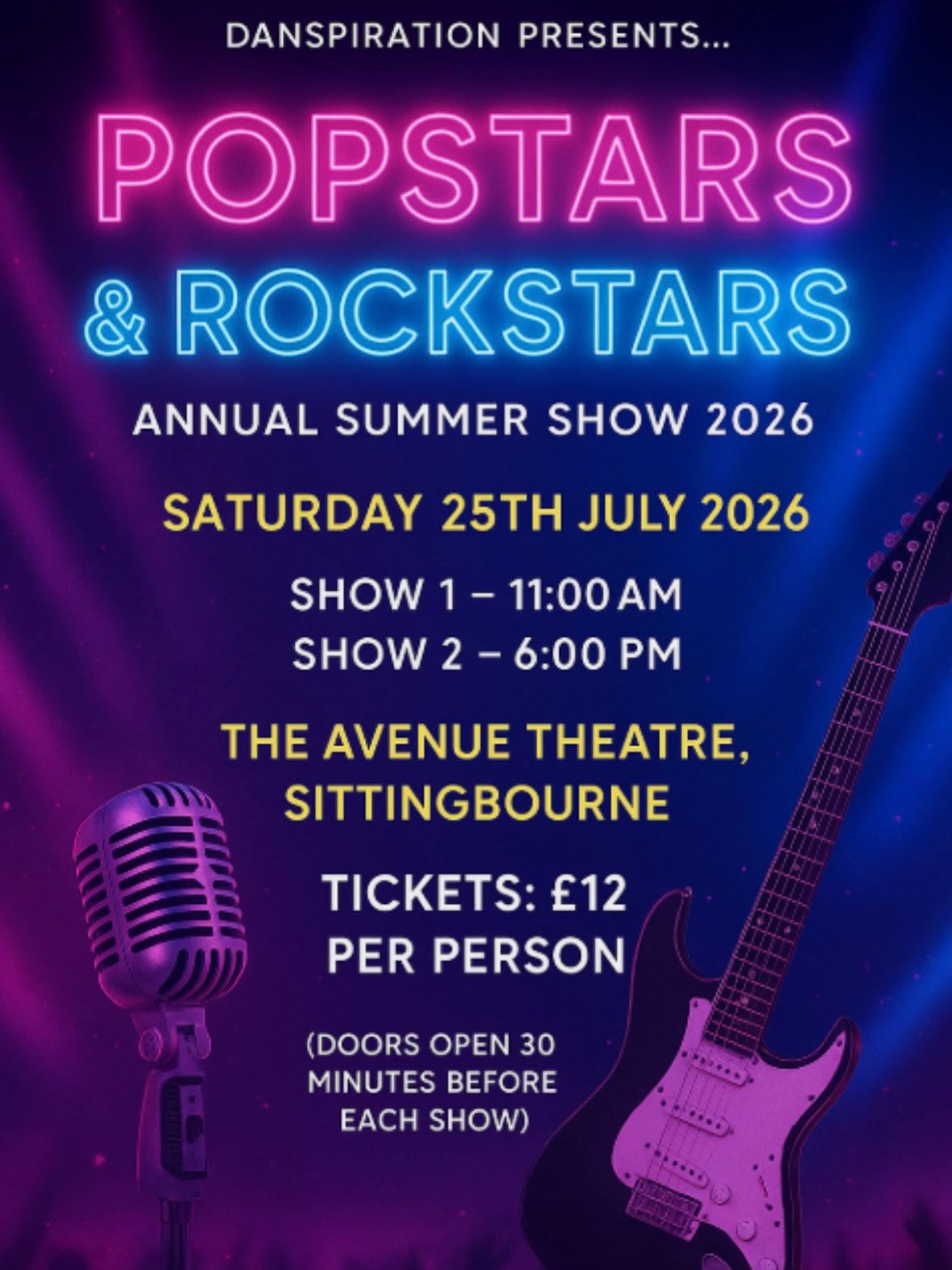 Danspiration presents 'Popstars & Rockstars'
