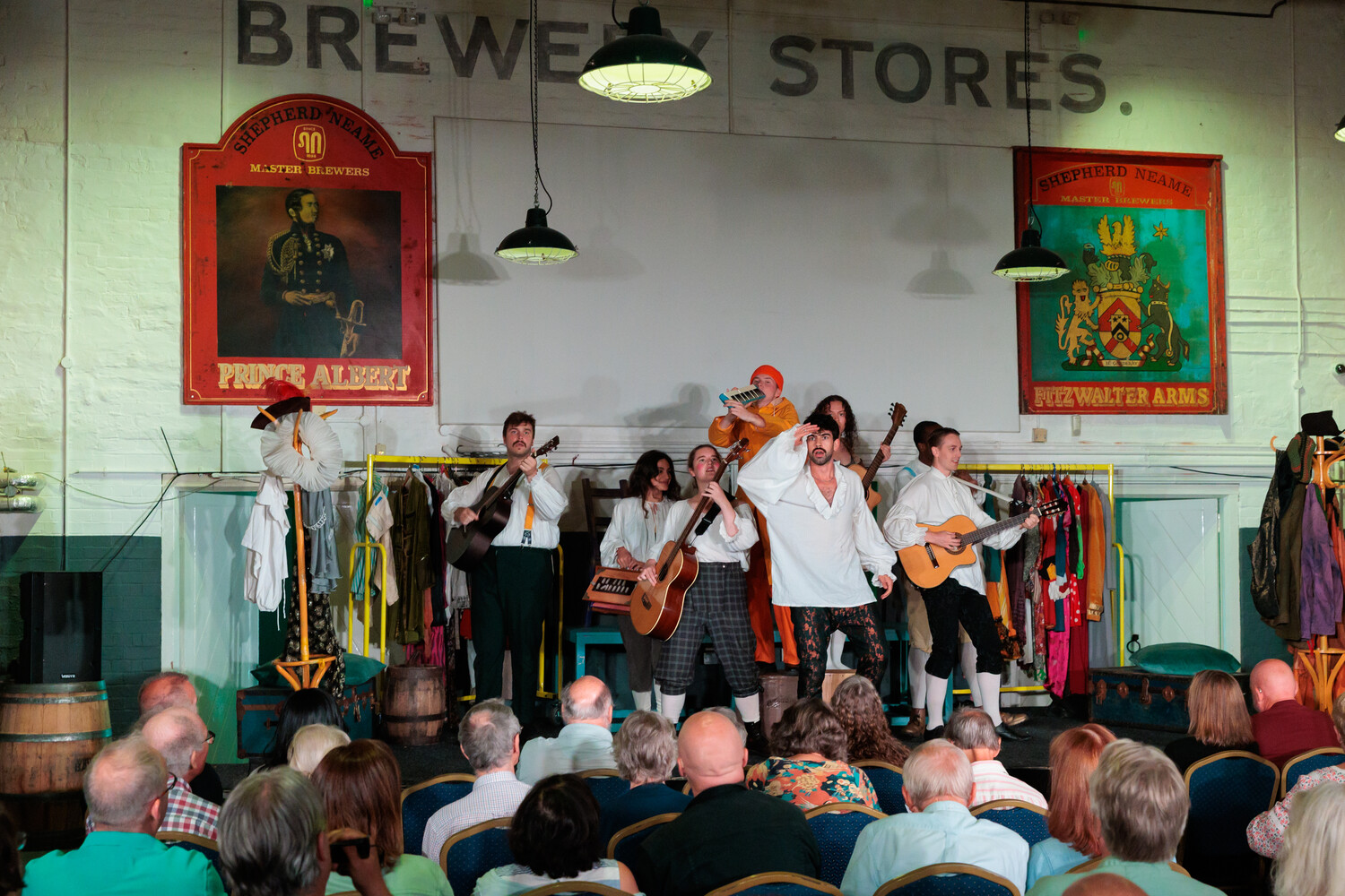 Changeling Theatre Performing Twelfth Night At Shepherd Neame's Old Brewery Store In 2025. Credit Martin Apps