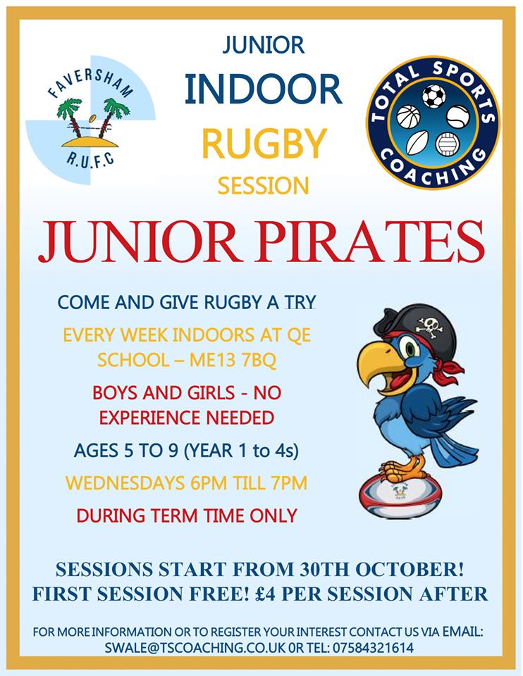 Rugby Session - Junior Pirates Poster
