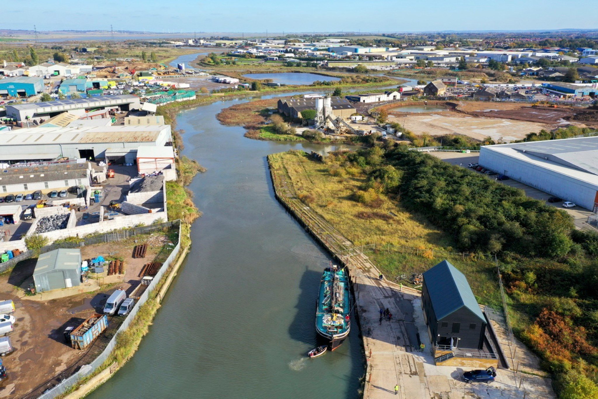 Raybel Barge at the head of Milton Creek