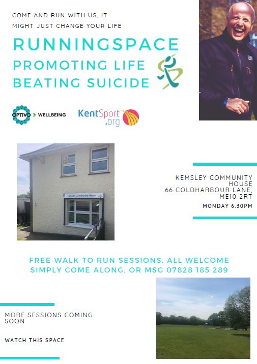 Optivo present 'Running Space' at Kemsley Community House poster