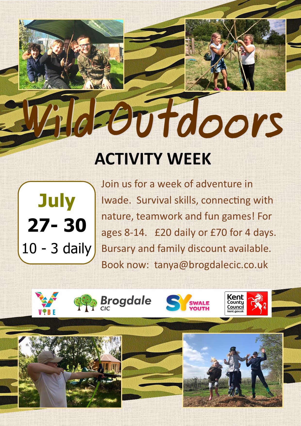 Wild Outdoors Activity Week Poster