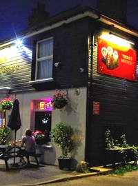 Three Sisters Pub Exterior Night Time