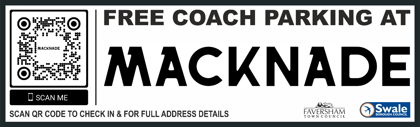 Free Coach Parking at Macknade QR Code Sign