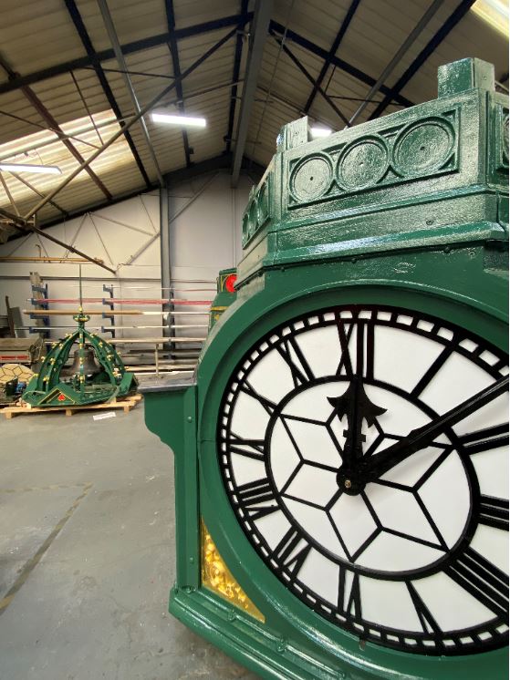 Clock Face And Top Of Clock Image